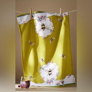 NWT ANTHROPOLOGIE LOU ROTA QUEEN BEE DISH TEA TOWEL